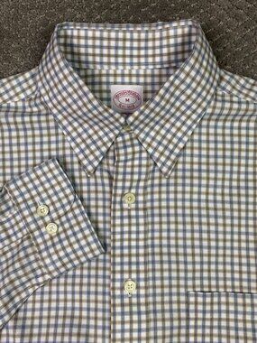 Brooks Brothers Button Down Shirt Men's Medium White Blue 1818 OCBD Oxford NWOT